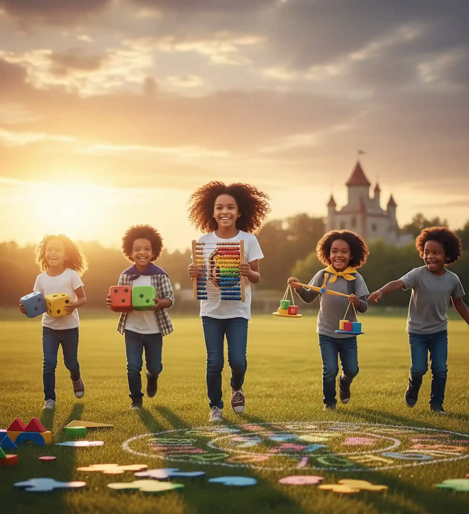 Child learning math with confidence